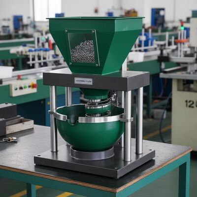 Green Bowl Feeder with Hopper Stainless Steel Carbon Steel Performance Ensuring Smooth Material Flow in Assembly Operations